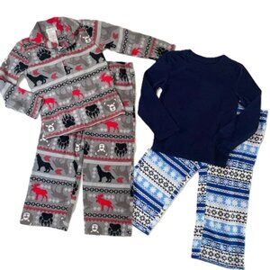 Boy's Pajama Bundle 2 Sets Fleece Komar Kids + Jammies for your Families Size XS